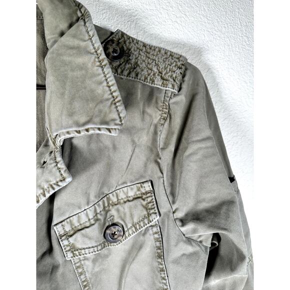 Army green quiet luxury utility jacket Banana Republic S - Picture 3 of 13